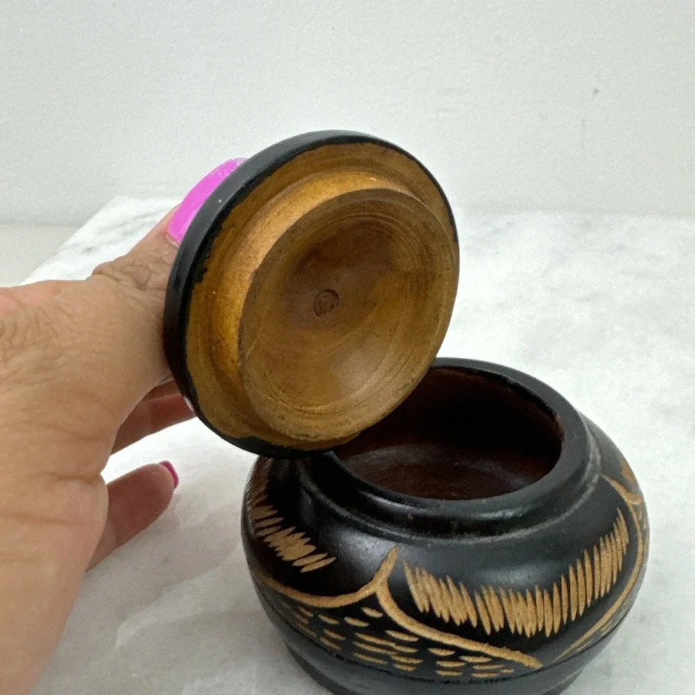 Handmade Haiti Wooden Box for Jewelry, Trinkets, Valuables Storage Collection